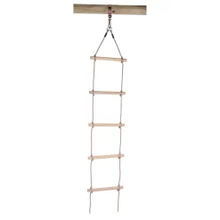 Touwladder Met Houten Treden, 190cm