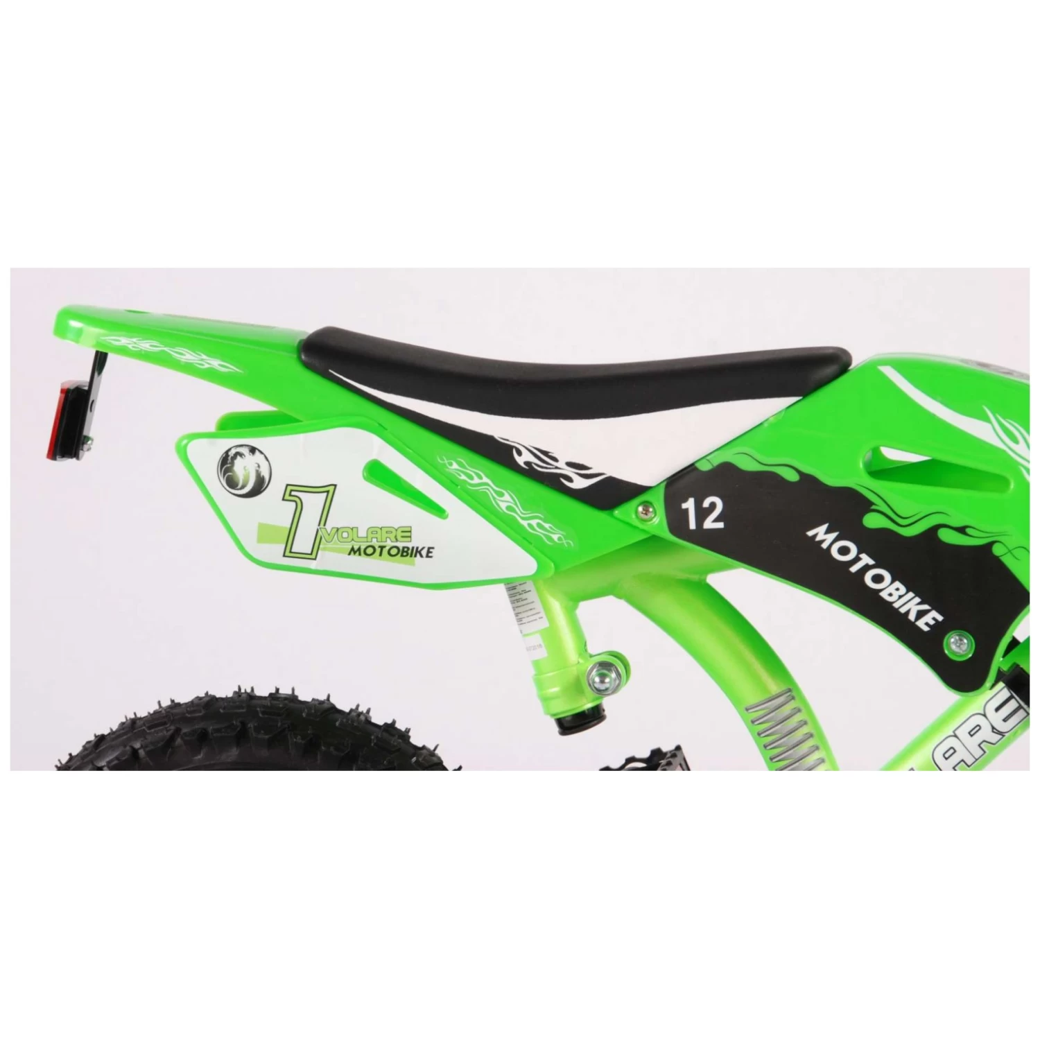 Volare Motobike Fiets - 12 Inch - Groen 8 Volare Motobike Fiets - 12 Inch - Groen - Afbeelding 8