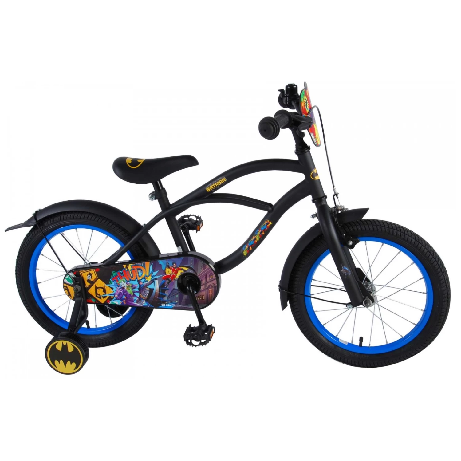 Volare Batman Fiets - 16 Inch - Zwart 1 Volare Batman Fiets - 16 Inch - Zwart