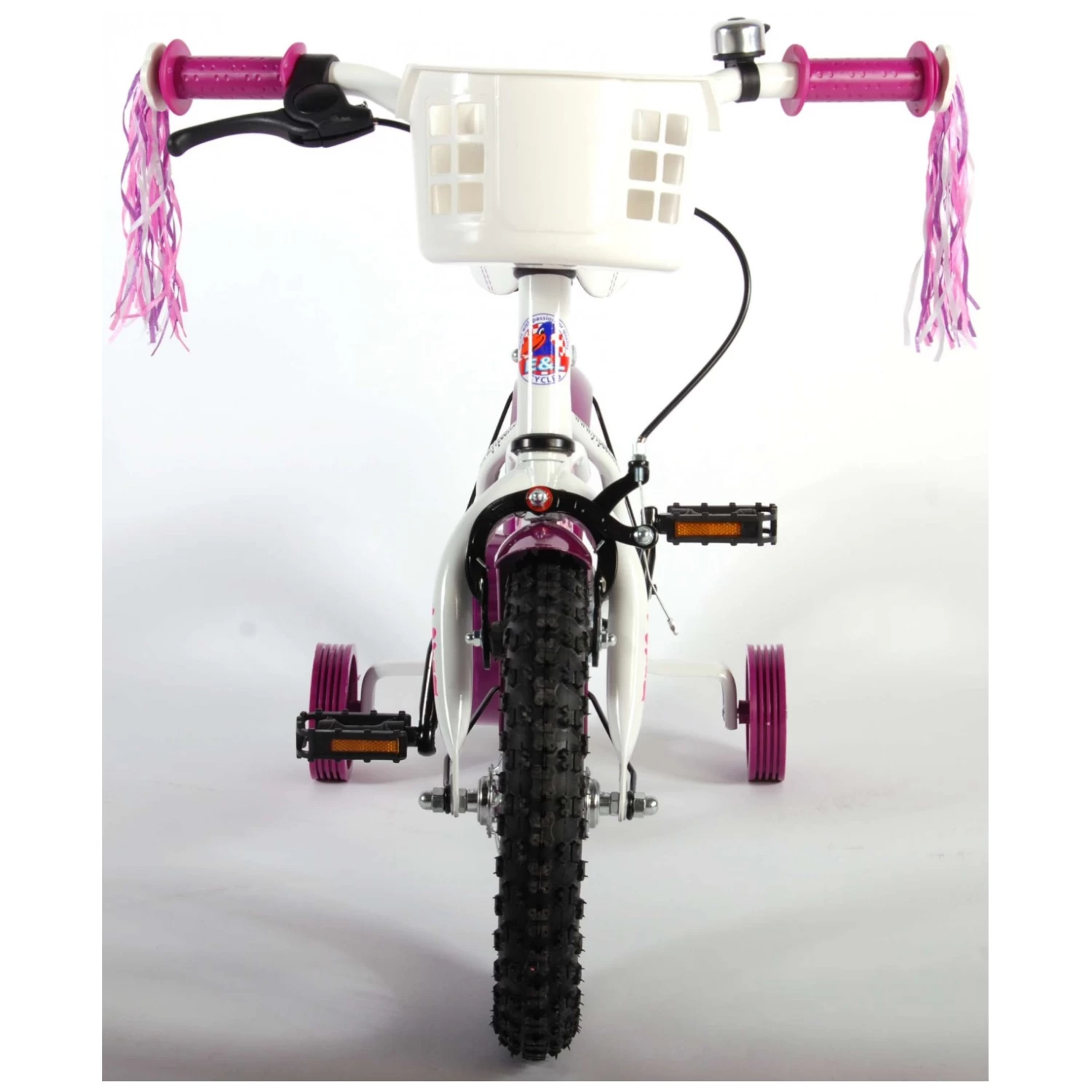 Volare Heart Cruiser Fiets - 12 Inch - Wit Paars 9 Volare Heart Cruiser Fiets - 12 Inch - Wit Paars - Afbeelding 9