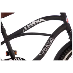 Volare Black Cruiser Fiets - 18 Inch - Zwart -Hudora Winkel 1050658g