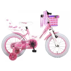 Volare Rose Fiets - 14 Inch - Roze Wit 12 Volare Rose Fiets - 14 Inch - Roze Wit -Hudora Winkel 1050685c