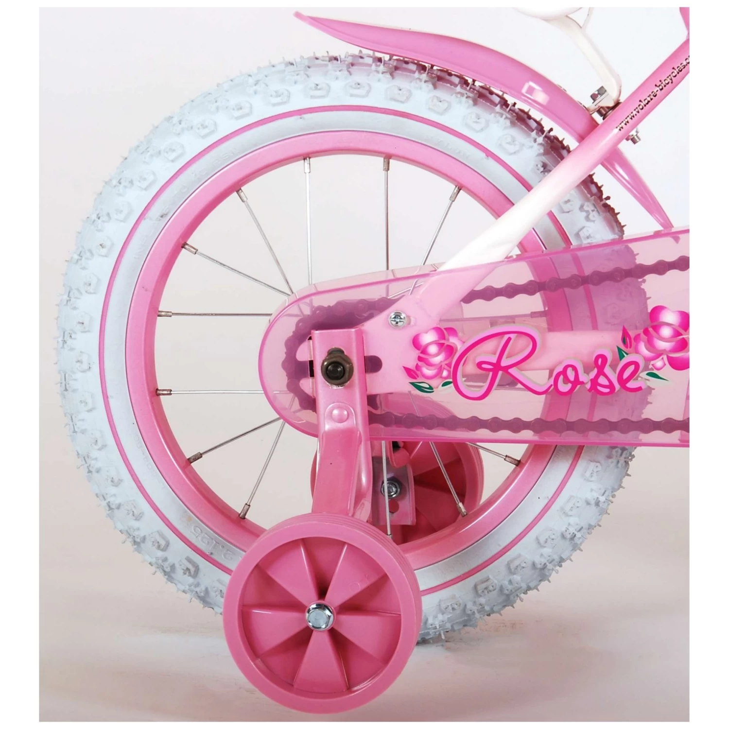 Volare Rose Fiets - 14 Inch - Roze Wit 4 Volare Rose Fiets - 14 Inch - Roze Wit - Afbeelding 4