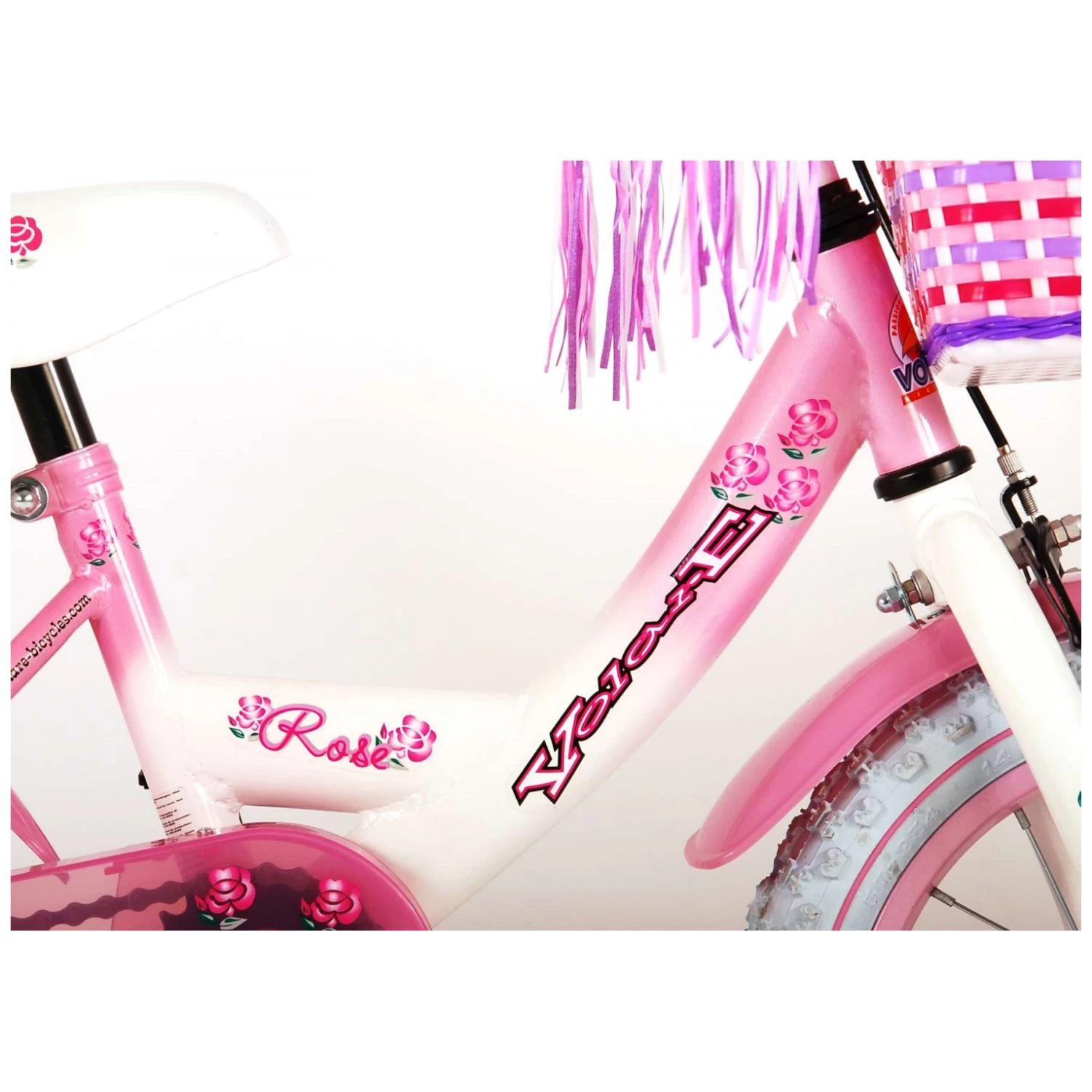 Volare Rose Fiets - 14 Inch - Roze Wit 7 Volare Rose Fiets - 14 Inch - Roze Wit - Afbeelding 7