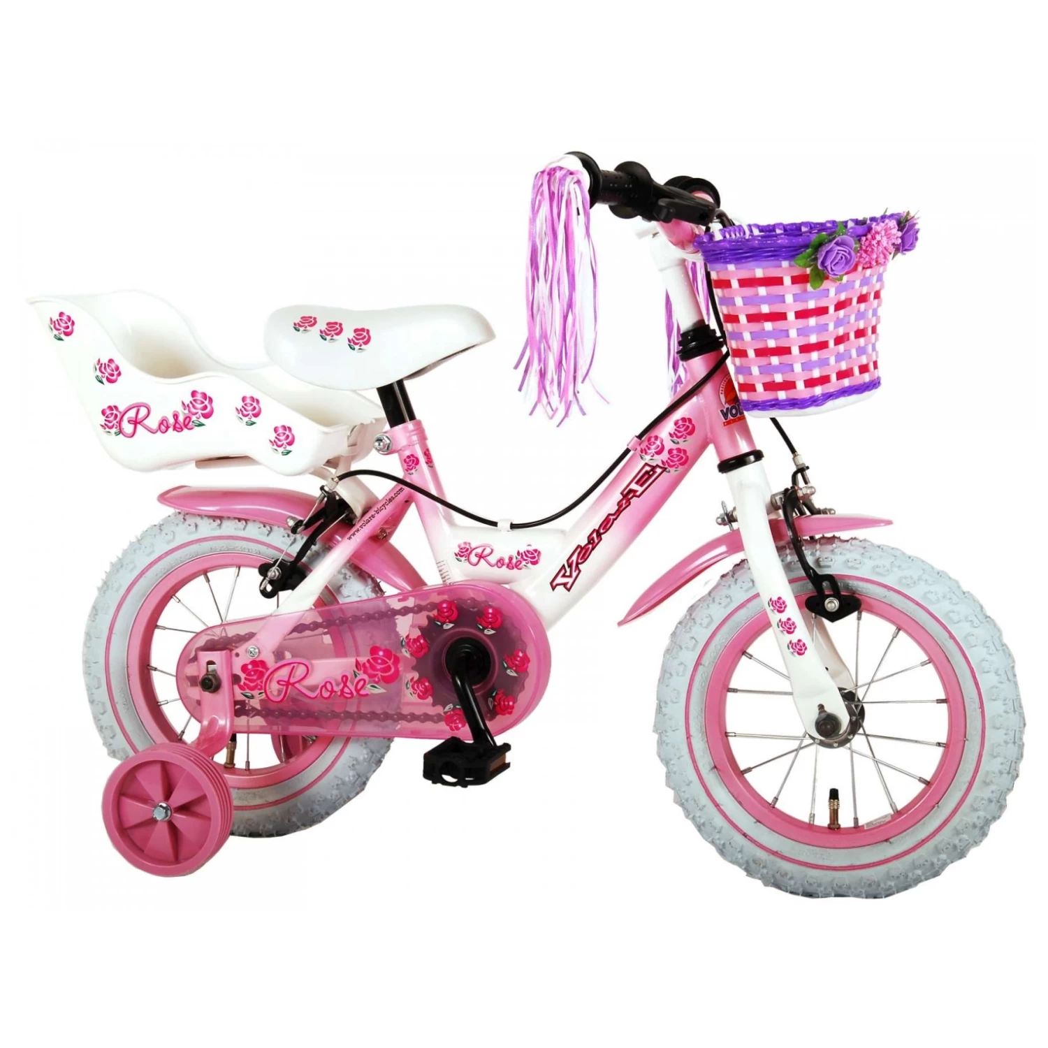 Volare Rose Fiets - 12 Inch - Roze - 2 Handremmen 1 Volare Rose Fiets - 12 Inch - Roze - 2 Handremmen