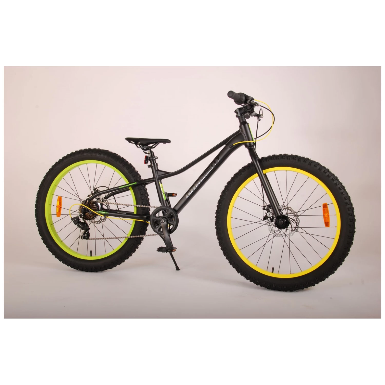 Volare Gradient Fiets - - 24" - Zwart Groen Geel - 7 Speed - 2 Volare Gradient Fiets - - 24" - Zwart Groen Geel - 7 Speed - - Afbeelding 2