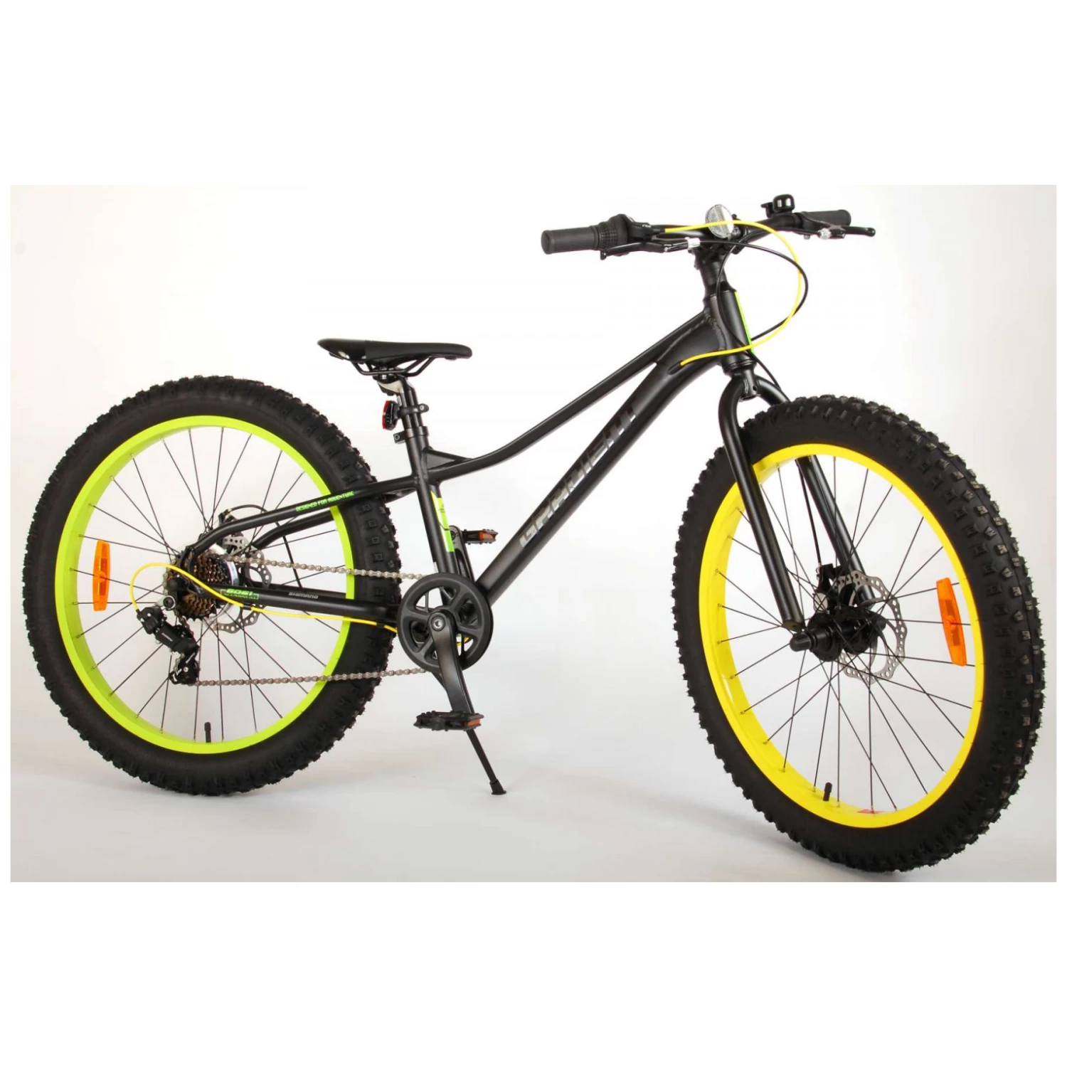 Volare Gradient Fiets - - 24" - Zwart Groen Geel - 7 Speed - 3 Volare Gradient Fiets - - 24" - Zwart Groen Geel - 7 Speed - - Afbeelding 3