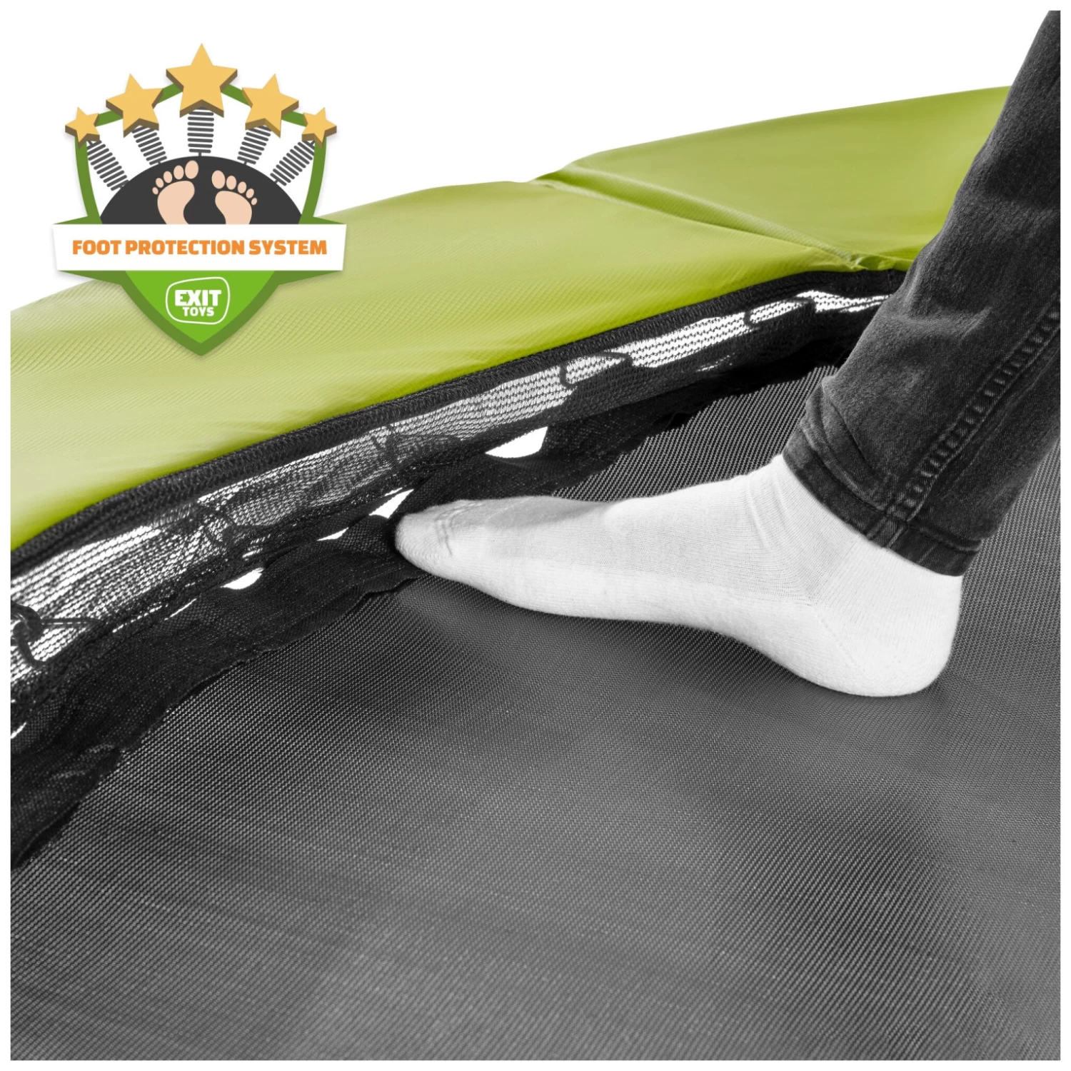 EXIT TOYS EXIT Silhouette Trampoline 214x305cm - Groen 4 EXIT TOYS EXIT Silhouette Trampoline 214x305cm - Groen - Afbeelding 4