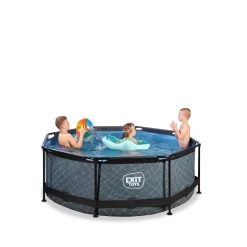 EXIT TOYS EXIT Stone Zwembad ø244x76cm Met Filterpomp - Grijs 10 EXIT TOYS EXIT Stone Zwembad ø244x76cm Met Filterpomp - Grijs -Hudora Winkel 1080637c