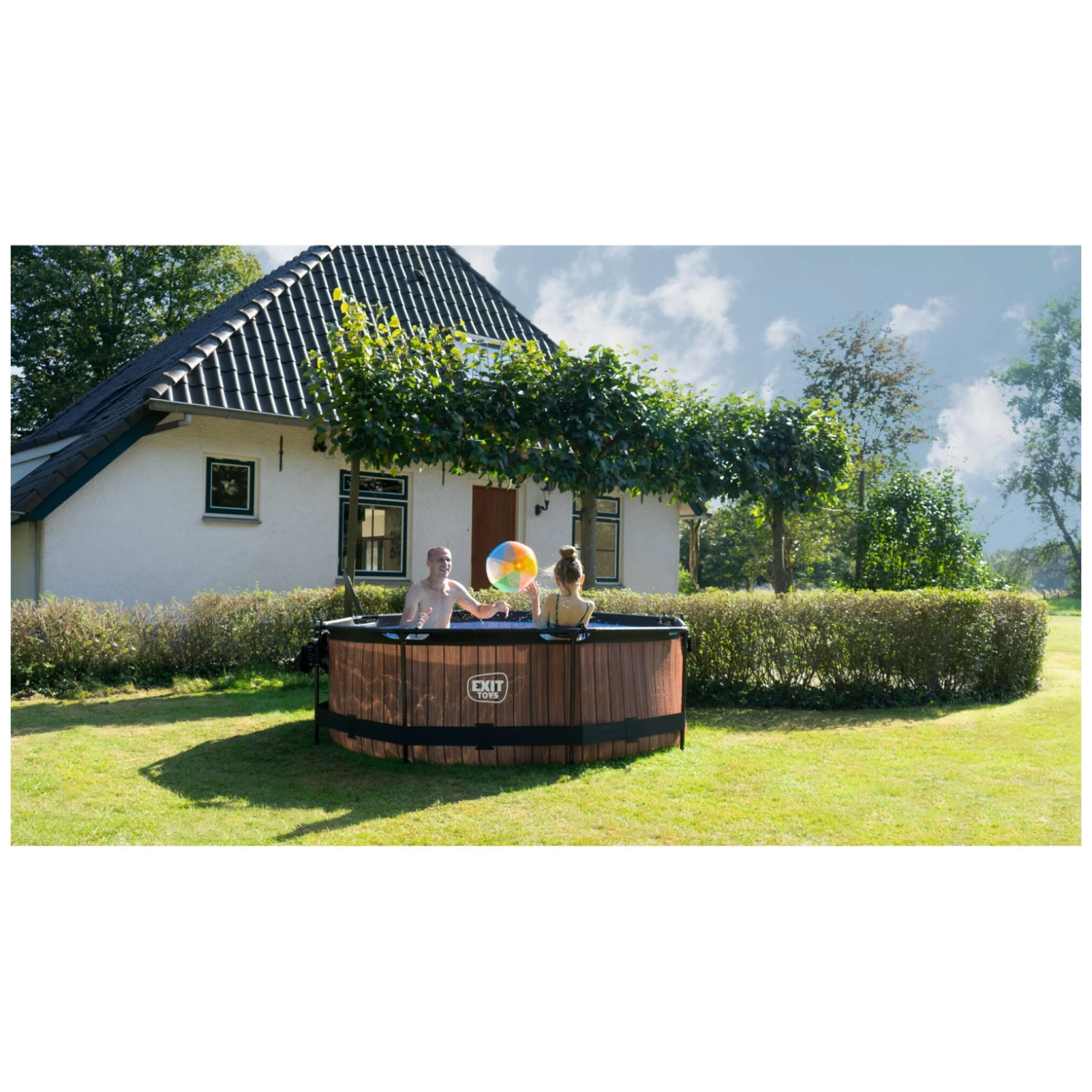 EXIT TOYS EXIT Stone Zwembad ø244x76cm Met Filterpomp - Grijs 6 EXIT TOYS EXIT Stone Zwembad ø244x76cm Met Filterpomp - Grijs - Afbeelding 6