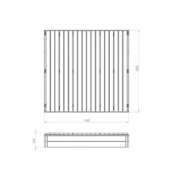 EXIT TOYS EXIT Aksent Houten Zandbak 136x132cm -Hudora Winkel 1080819d