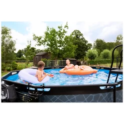 EXIT TOYS EXIT Black Leather Zwembad ø360x122cm Met Zandfilterpomp - -Hudora Winkel 1080900i