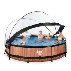 EXIT TOYS EXIT Wood Zwembad ø360x76cm Met Filterpomp En Overkapping - -Hudora Winkel 1080913f