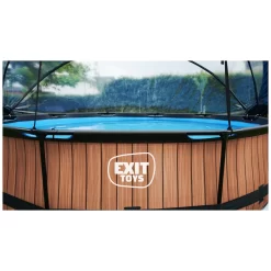 EXIT TOYS EXIT Wood Zwembad ø360x76cm Met Filterpomp En Overkapping - -Hudora Winkel 1080913i