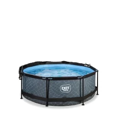 EXIT TOYS EXIT Stone Zwembad ø244x76cm Met Filterpomp En Schaduwdoek -Hudora Winkel 1080915c