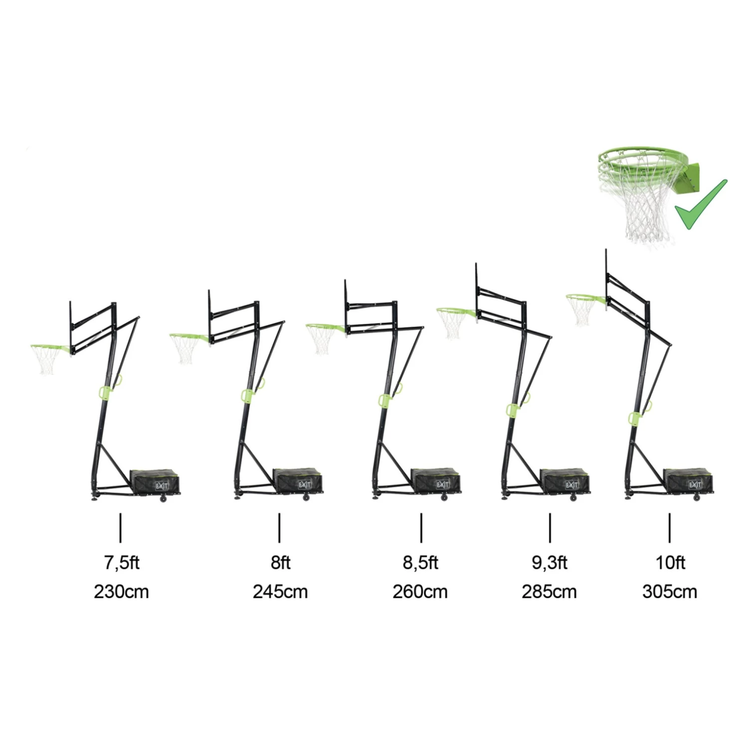 EXIT TOYS EXIT Galaxy Verplaatsbaar Basketbalbord Op Wielen Met Dunkring 2 EXIT TOYS EXIT Galaxy Verplaatsbaar Basketbalbord Op Wielen Met Dunkring - Afbeelding 2