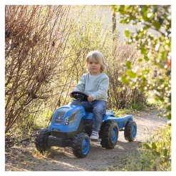 Smoby Farmer XL Traptractor Met Trailer Blauw -Hudora Winkel 1440744g