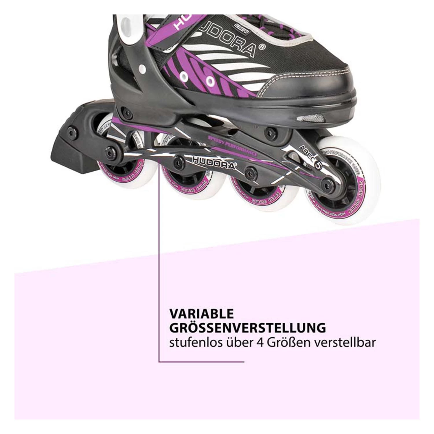 HUDORA Kinder Skeelers Mia Paars, Maat 33-36 5 HUDORA Kinder Skeelers Mia Paars, Maat 33-36 - Afbeelding 5