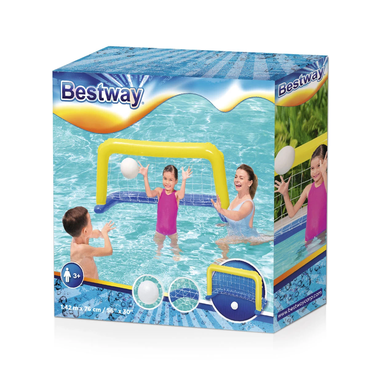 Bestway Opblaasbaar Waterpolo Frame Met Bal 2 Bestway Opblaasbaar Waterpolo Frame Met Bal - Afbeelding 2