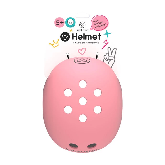 Yvolution Verstelbare Helm Roze Met Stickers 2 Yvolution Verstelbare Helm Roze Met Stickers - Afbeelding 2