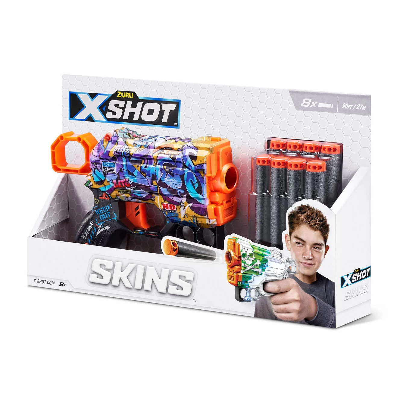 ZURU X-Shot Skins Menace Met 8 Darts 2 ZURU X-Shot Skins Menace Met 8 Darts - Afbeelding 2